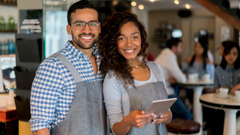 Business owners building credit together